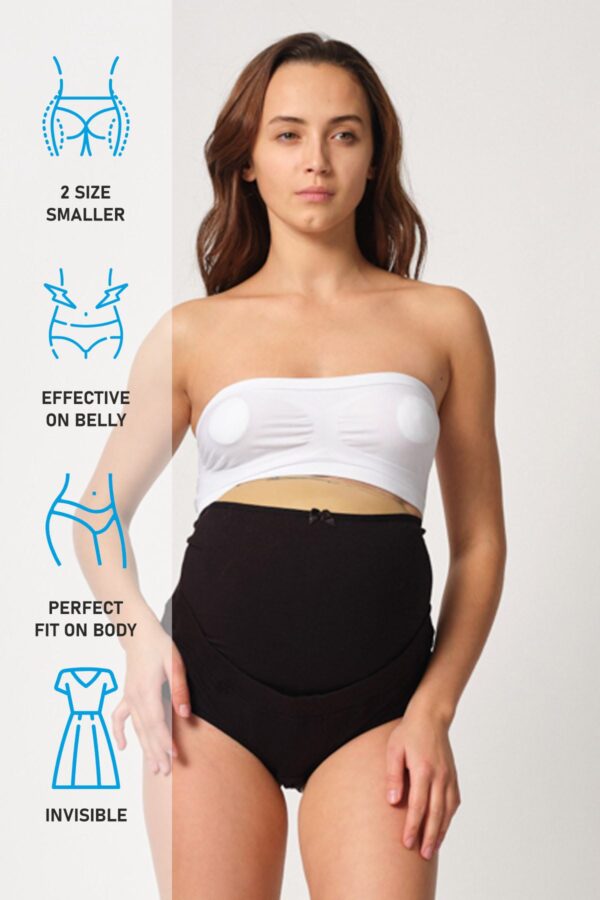 COTTON HAMİLE KARIN DESTEKLEYİCİ SLIP KORSE - Görsel 4